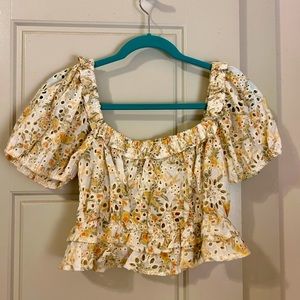 NEW En Saison Floral Crop Top Size S